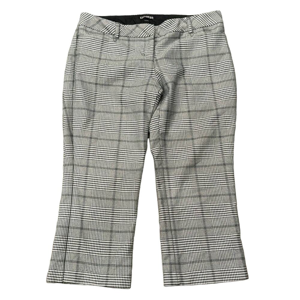 Express Women's Columnist Houndstooth Capris Pants Size 8